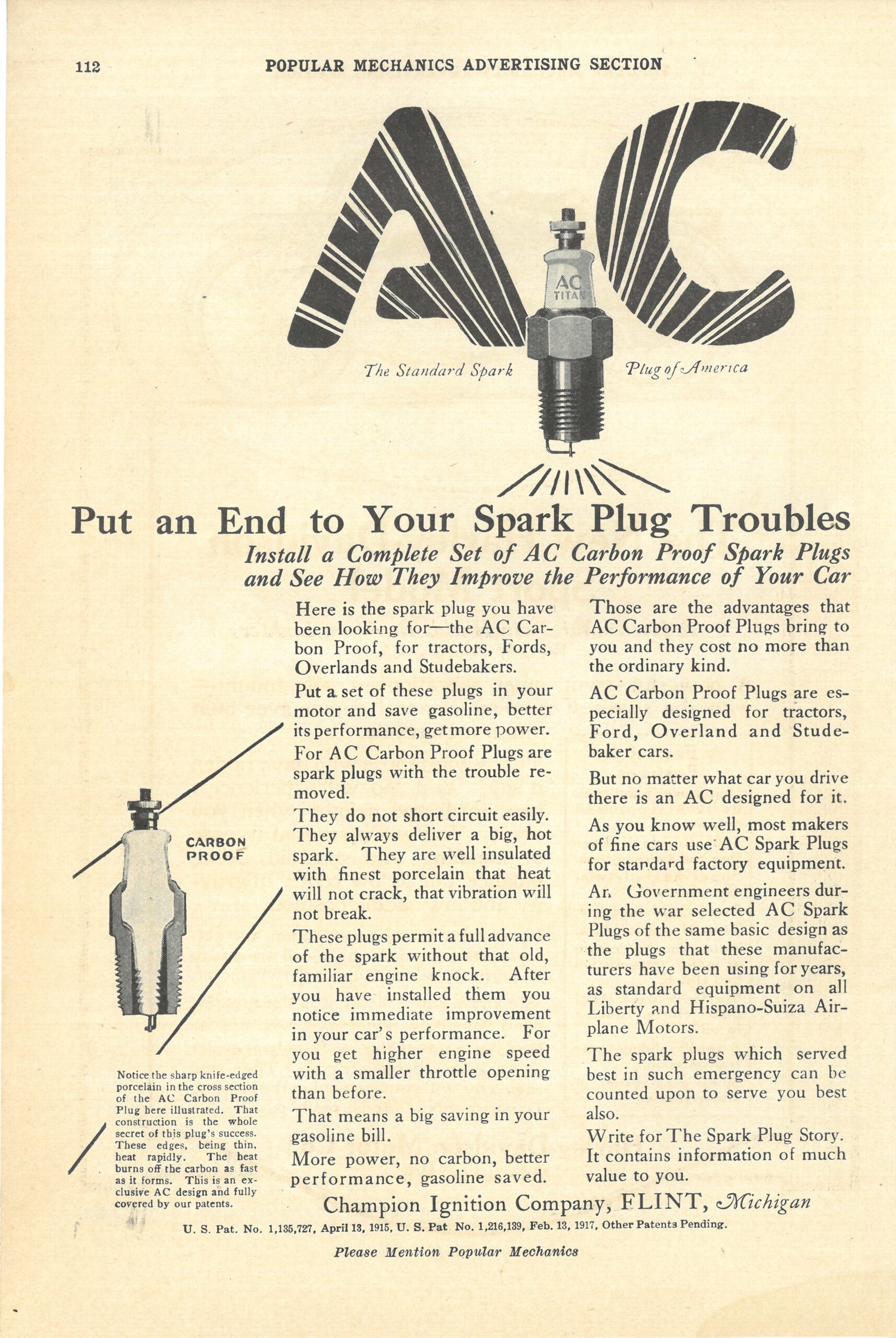 Davis Dayton Bicycles - Ad 'Let the Dayton Help You Play' - Popular Mechanics - ~1915-20 (Back)